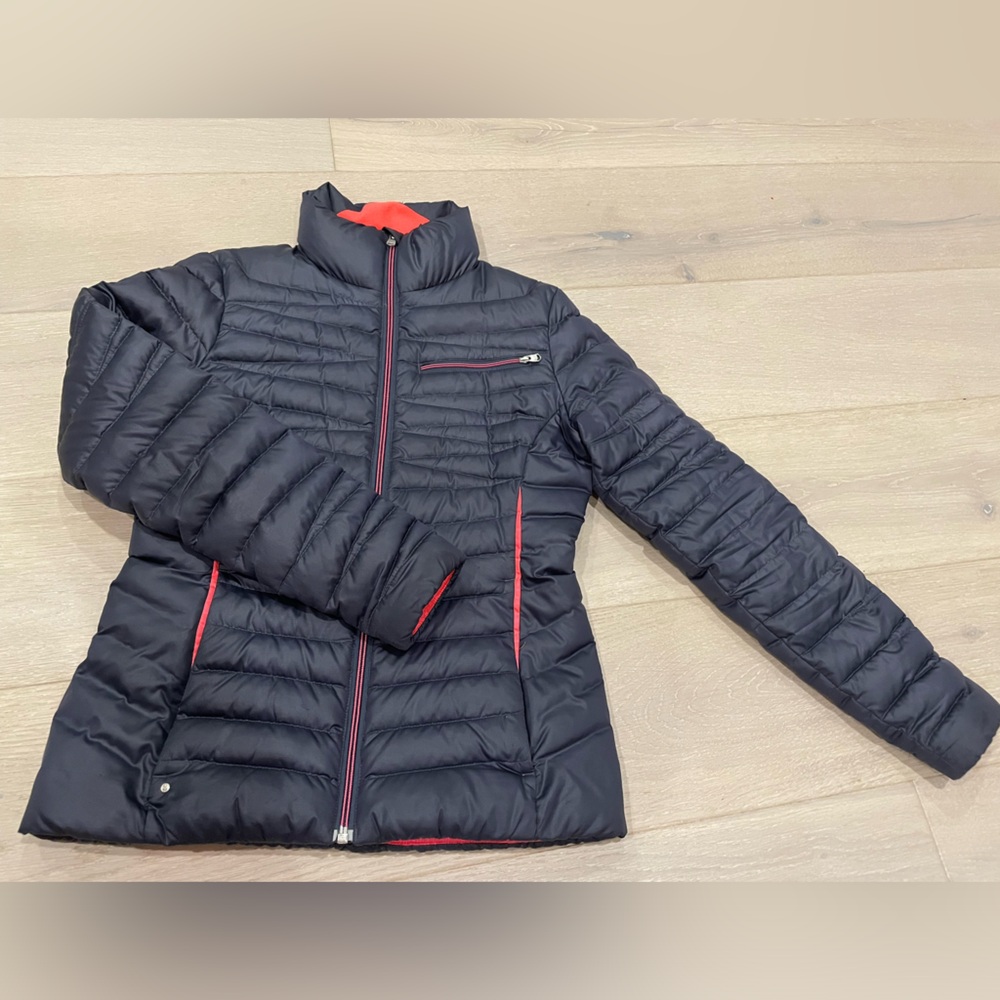 Lady’s black/dark grey Spyder down jacket